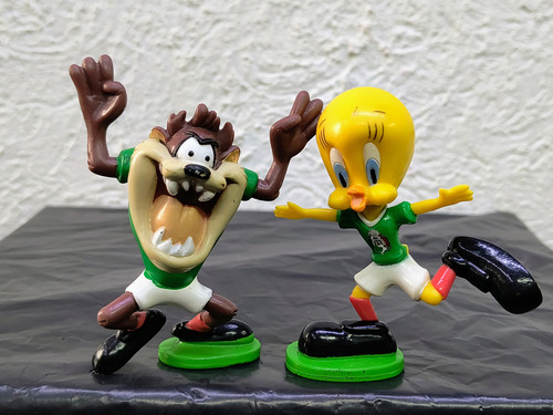 Set Piolín Y Taz Promo Femexfut Selec. Mex. Looney Tunes 8cm (Usado)