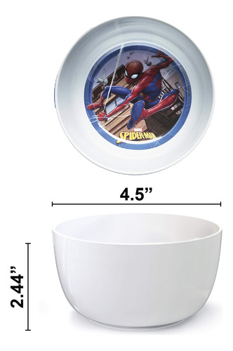 Set De Vajilla Zak Designs Marvel Spider-man Kids 3+ Years
