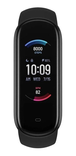 Imagen 1 de 3 de Smartwatch Amazfit Bands Band 5 1.1" caja de policarbonato malla midnight black de tpu A2005