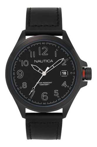 Reloj Náutica Glen Park Napglp004 All Black 46mm Clásico Color de la correa Negro Color del bisel Negro Color del fondo Negro