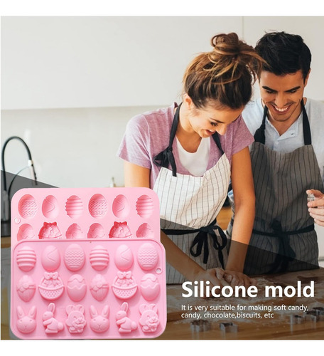 Pascua Silicona Molde Chocolate 2 Piezas Huevo Conejo ...