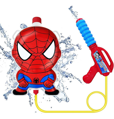 ~? Minaso Backpack Water Gun Para Niños, Superhero Squirt Gu