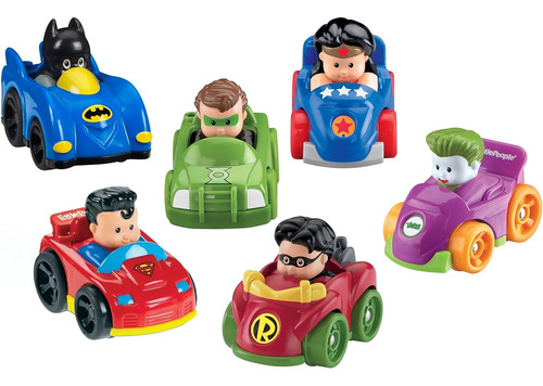 Ruedas Fisher-price Little People Dc Super Friends 6 Ve...