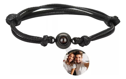 Pulseira Ajustável Com Foto Projetada Personalizada