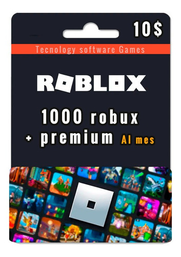 Tarjeta Roblox Robux 10 Usd Entrega Ya 1000 Robux Premium Mercado Libre - robux 1000