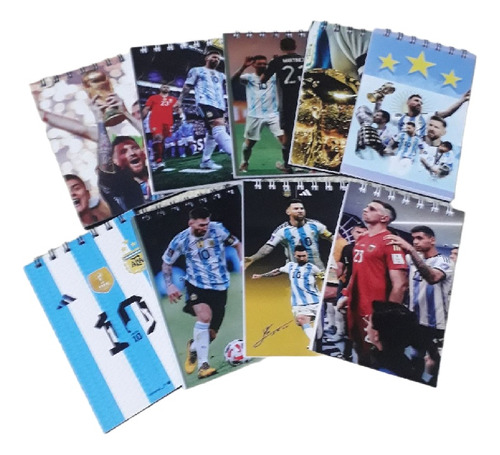 Libretas Anilladas Messi Pack X 10