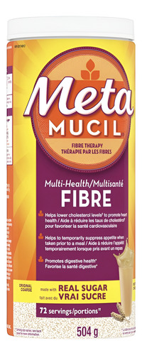 Fibra Metamucil Sabor Original Coarse Psyllium Fiber 504gr