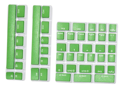 Pudding Key Caps Set Pbt Teclado Mecánico En Queso Verde