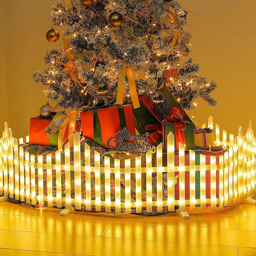 Luces Decorativas Para Valla De Arbol De Navidad, 110 Pulgad
