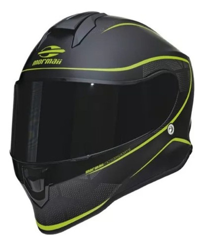 Capacete M1 Classic Amarelo Neon Fosco Com Viseira Cristal