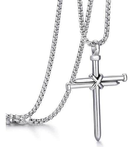 Collar Con Colgante De Cruz De Uñas Genérico Para Hombre, Ca