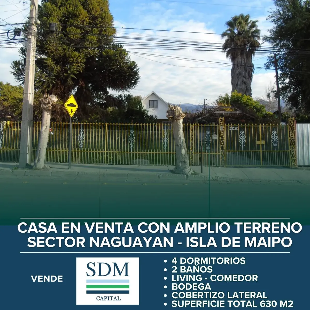Imagen 1 de 20 de Venta Amplio Terreno 630m2 Mas Casa En Isla De Maipo