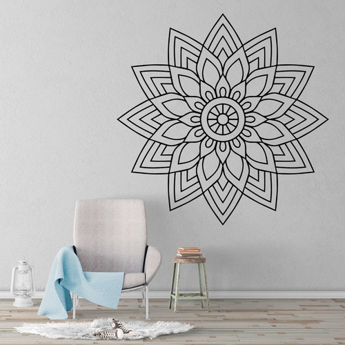 Vinil Decorativo 7632 Mandalas Flor Chico