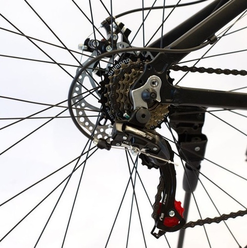 Imagen 6 de 10 de Bicicleta Mountain Bike Rodado 29 Negra Mundo Gym Talle L