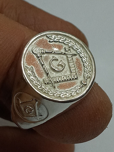 Se Vende Anillo Masónico En Plata Ley 950 Exclusivo