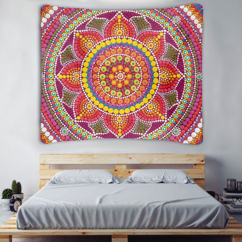 Tapiz Mandala, Boho, Hippie, Psicodélico