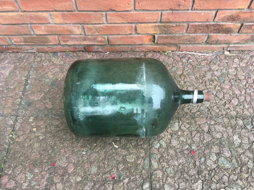Viejo Botellón Damajuana Antigua Verde (Usado)
