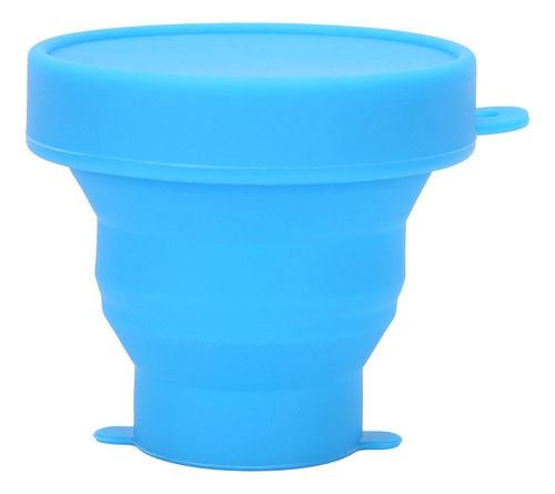 Vaso De Silicona Retráctil Azul De 220 Ml Apto Para Uso Alim