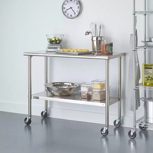 Mesa De Servicio Multiusos De Acero Inoxidable Trinity