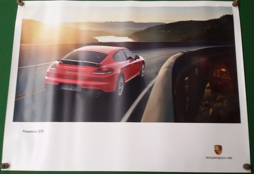 Afiche Automovil Porsche Panamera Gts 2013 Original