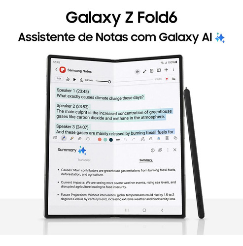Samsung Galaxy Z Fold6 - Cinza - 512 GB - 12 GB