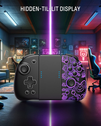 Joystick Funlab Luminous Switch Joypad Inalámbrico Control Para Nintendo Switch Color Negro