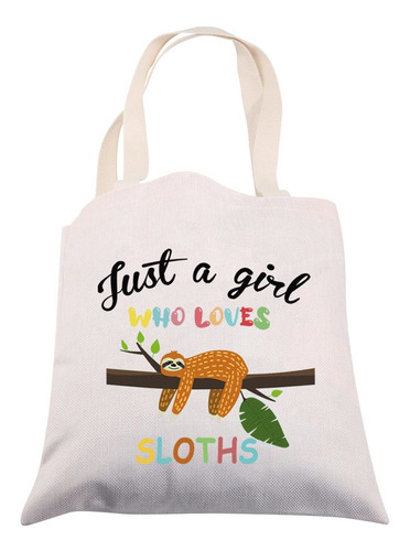 Cmnim Sloths Gifts For Her Just Girl Who Love Bolsa Lona