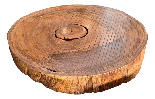Mesa De Centro Bolacha Em Tora De Pequiá Com Rodinhas