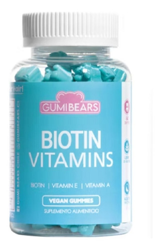 Gumi Bears Biotin Vitamins Vegan 60 Bears