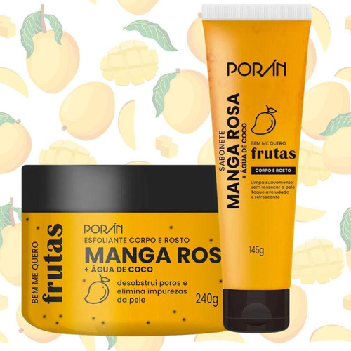 Esfoliante E Sabonete Manga Rosa Porán - 2 Itens