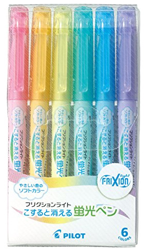 Marcadores Borrables Pilot Frixion Soft, 6 Colores.