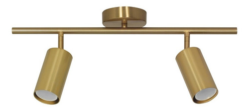 Imagen 10 de 10 de Lampara Aplique Spot 2 Luces Dorado Finetsa Gu10 Deco Leuk