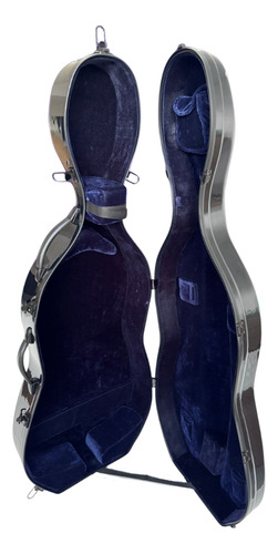 Estojo Case Cello Violoncelo Fibra Luxo Térmico 4/4 Jahnke Cor Azul-4/4