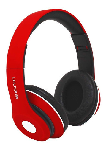 Audifonos Manos Libres Bluetooth Diadema Necnon Superbass Bateria Recargable Color Rojo