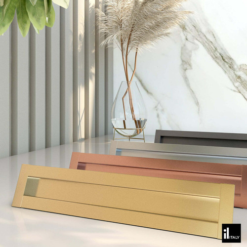 Puxador Concha Embutir Celleno 50cm 255 Dourado Gold Fosco Matte Italy Line