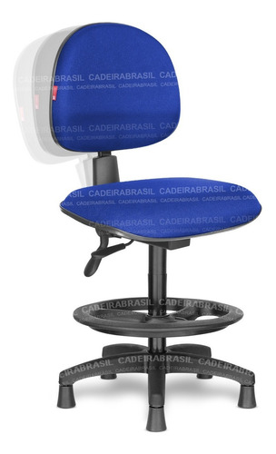 Imagem 1 de 1 de Cadeira Caixa Alta Executiva Ergonômica Azul Rve04