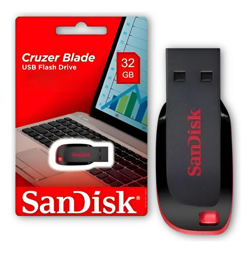 Pendrive Sandisk 32 Gb Cruzer Blade Usb 2.0 Flash Drive Z50