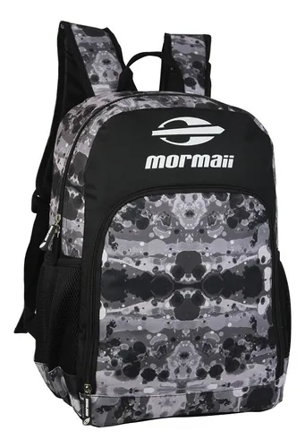 Mochila Masculina Mormaii De Costas Em Poliéster Faculdade Cor Preto Desenho do tecido Liso
