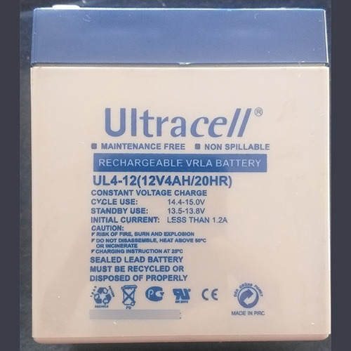 Bateria Respaldo Ultracell 12 Voltios 4 Amperi Alarma Camara