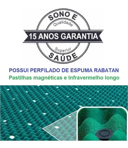 Imagem 3 de 5 de Colchão Magnético Casal Massageador Bioquântico Pillow Visco