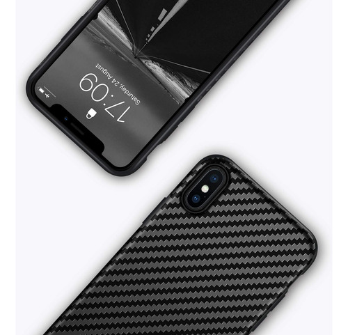 Funda Para iPhone X/xs (color Negro/marca Tasikar)