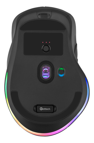 Mouse Gamer Getttech Ggm-rgbtr-01 Recargable Wifi Bt Usb C