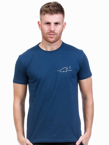 Camiseta Masculina Algodão - Estampa Mar