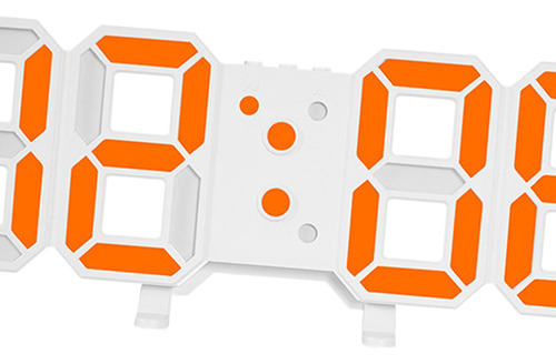 Reloj De Pared Digital 3d Reloj Despertador Digital Naranja