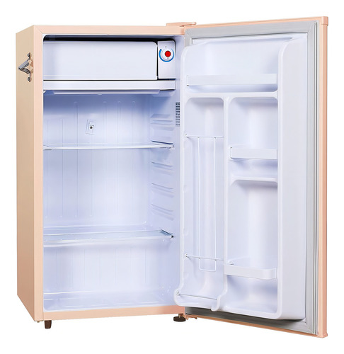 Refrigerador Compacto Estilo Retro Goplus 3.2 C.u. Color Coral