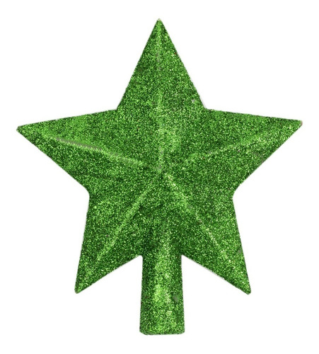 Estrella Punta Brillante Para Árbol Navidad Plastico Colores