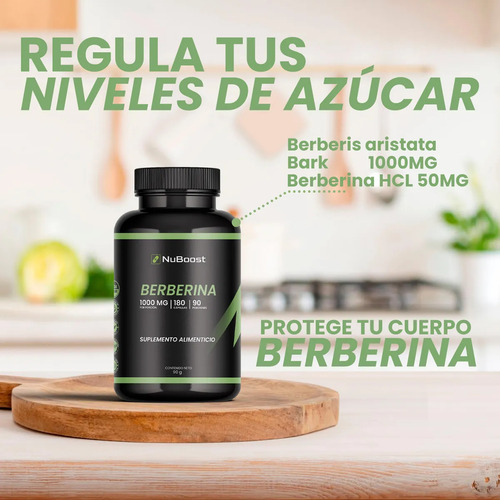 Suplemento En Cápsula Nuboost Suplemento Berberina X 90g