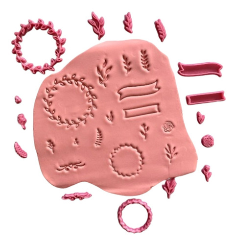 Set De Sellos Stamp Sellos Varios X15 Cookies Pasta Fondant