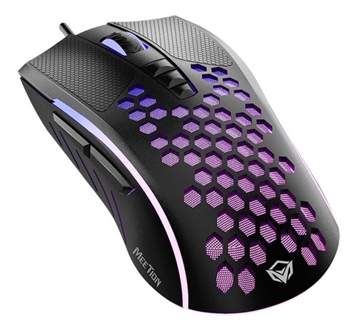 Mouse Gamer Con Cable Meetion Honeycomb Rgb