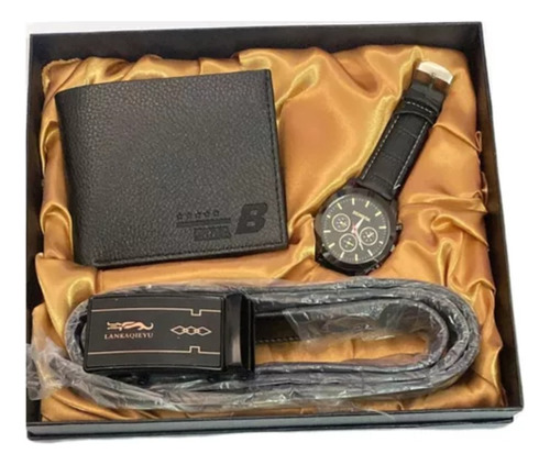 Set Regalo Billetera + Reloj + Lápiz  Para Hombre Navidad 